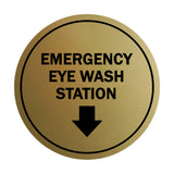 Signs ByLITA Circle Emergency Eye Wash Station Sign with Adhesive Tape, Mounts On Any Surface, Weather Resistant, Indoor/Outdoor Use