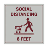 Signs ByLITA Square Social Distancing 6 Feet Sign