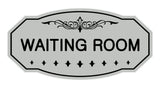 Light Gray / Black Victorian Waiting Room Sign