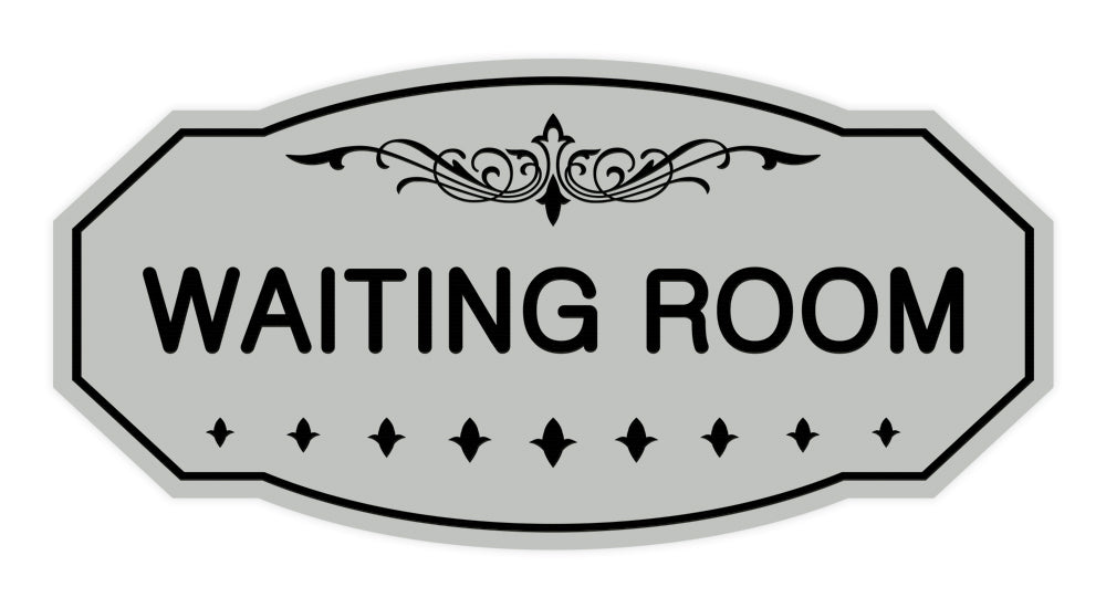 Lt Gray Victorian Waiting Room Sign