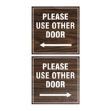 Signs ByLITA Square please use other door sign set with Adhesive Tape, Mounts On Any Surface, Weather Resistant, Indoor/Outdoor Use