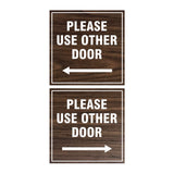 Signs ByLITA Square please use other door sign set with Adhesive Tape, Mounts On Any Surface, Weather Resistant, Indoor/Outdoor Use