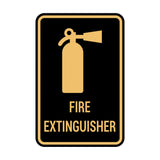 Portrait Round Fire Extinguisher Sign