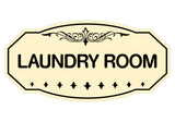Ivory / Dark Brown Victorian Laundry Room Sign