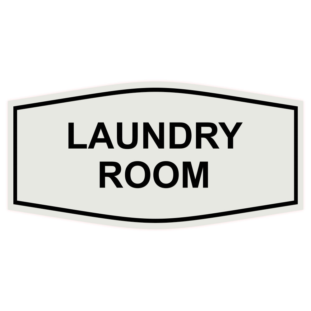 Light Grey / Black Fancy Laundry Room Sign
