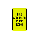Portrait Round Fire Sprinkler Pump Room Sign