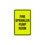Portrait Round Fire Sprinkler Pump Room Sign