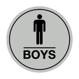 Signs ByLITA Circle Boys (male bathroom icon) Sign