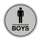Signs ByLITA Circle Boys (male bathroom icon) Sign