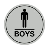 Signs ByLITA Circle Boys (male bathroom icon) Sign