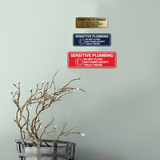 Standard Sensitive Plumbing Do Not Flush Anything Except Toilet Paper Wall or Door Sign