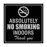 Signs ByLITA Square Absolutely No Indoor Smoking Thank You Sign