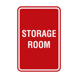 Portrait Round Storage Room Sign