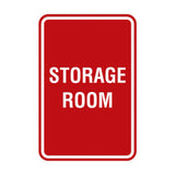 Portrait Round Storage Room Sign