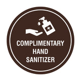 Circle Complimentary Hand Sanitizer Sign