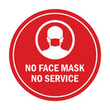 Circle No Face Mask No Service Sign