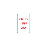 Portrait Round Kitchen Staff Only Sign
