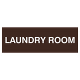 Dark Brown Basic Laundry Room Door / Wall Sign