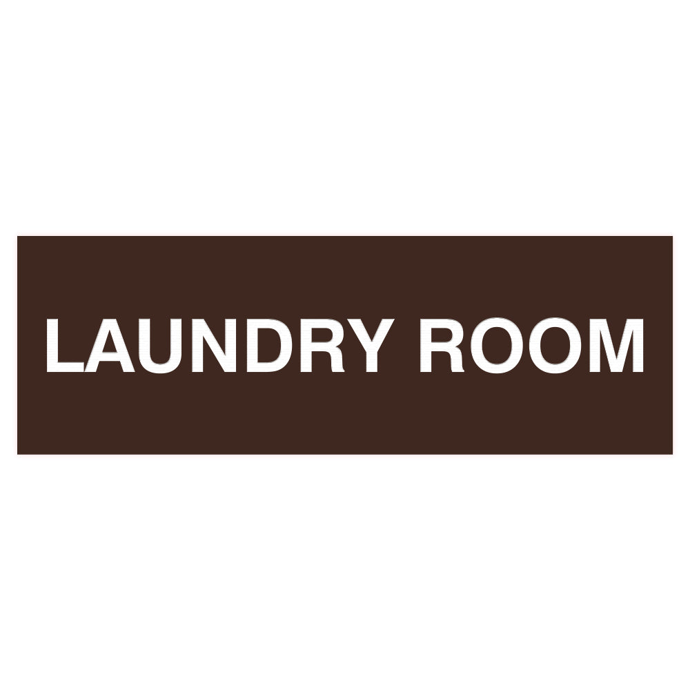 Dark Brown Basic Laundry Room Door / Wall Sign
