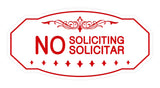 Victorian No Soliciting No Solicitar Sign