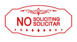 Victorian No Soliciting No Solicitar Sign