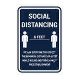 Portrait Round Social Distancing Sign
