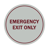 Circle Emergency Exit Only Sign