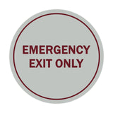 Circle Emergency Exit Only Sign