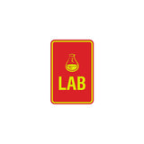 Portrait Round Lab Sign With Adhesive Tape, Mounts On Any Surface