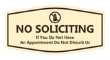 Fancy No Soliciting If You Do Not Have An Appointment Do Not Disturb Us Wall or Door Sign