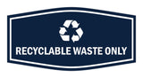 Fancy Recyclable Waste Only Wall or Door Sign
