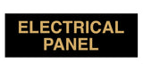 Black / Gold Standard Electrical Panel Sign