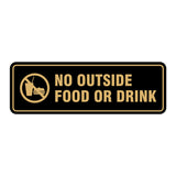 Standard No Outside Food Or Drink Sign