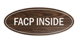 Signs ByLITA Oval FACP Inside Sign