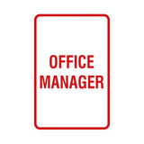 Portrait Round Office Manager Sign