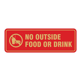Standard No Outside Food Or Drink Sign