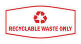 Fancy Recyclable Waste Only Wall or Door Sign