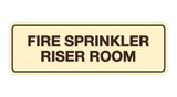 Ivory / Dark Brown Signs ByLITA Standard Fire Sprinkler Riser Room Sign