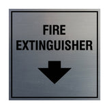 Signs ByLITA Square Fire extinguisher Sign with Adhesive Tape, Mounts On Any Surface, Weather Resistant, Indoor/Outdoor Use