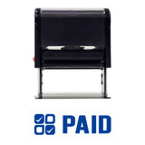 Paid W/ Check Icon Self Inking Rubber Stamp