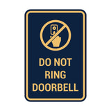 Portrait Round Do Not Ring Doorbell Sign