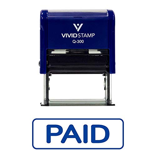 Simple Paid W/Border Self Inking Rubber Stamp