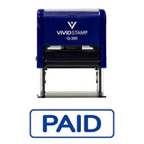 Simple Paid W/Border Self Inking Rubber Stamp