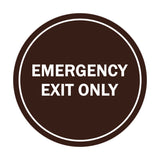 Circle Emergency Exit Only Sign