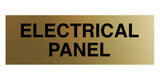 Brushed Gold Standard Electrical Panel Sign
