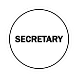 Signs ByLITA Circle Secretary Sign