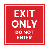 Square Exit Only Do Not Enter Sign