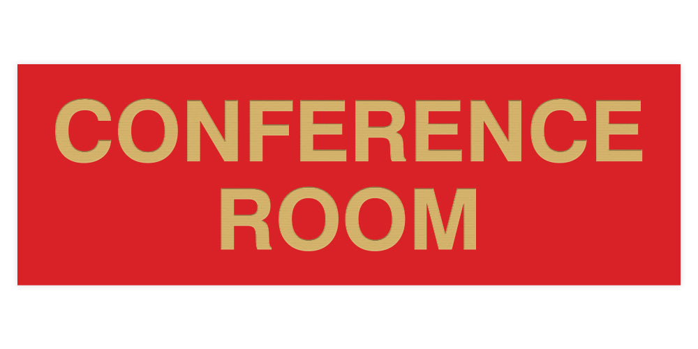 Red / Gold Standard Conference Sign