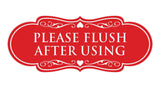 Designer Please Flush After Using Wall or Door Sign