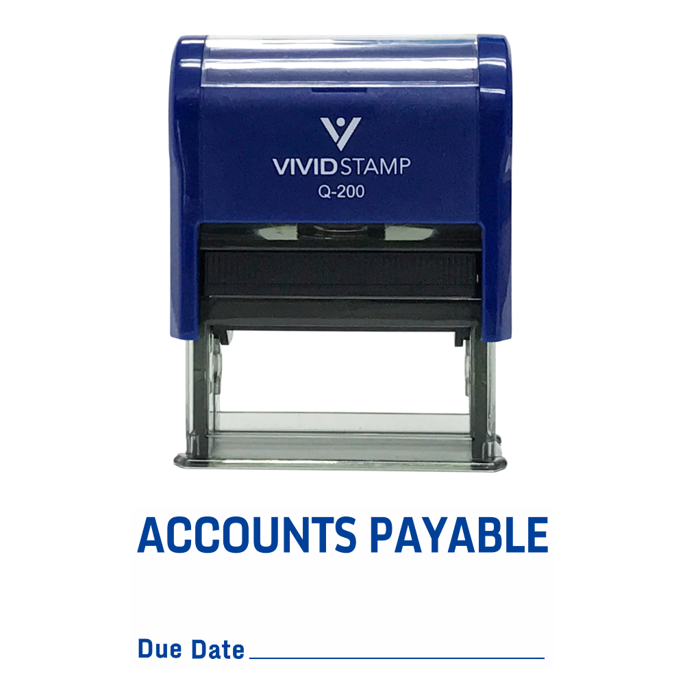 Accounts Payable Due Date Self Inking Rubber Stamp